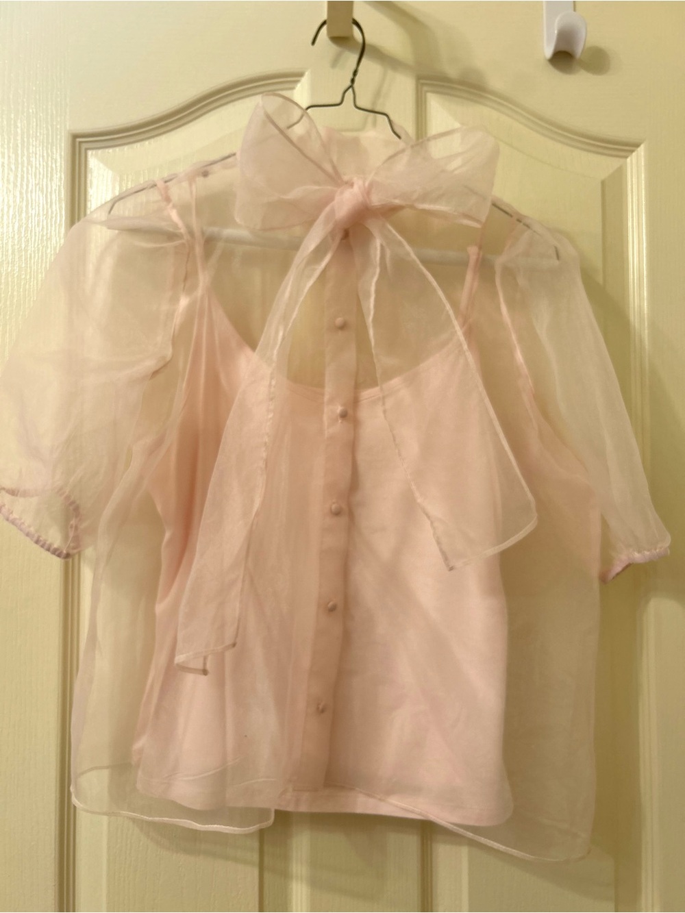 Joie Light Pink Sheer Chiffon Top